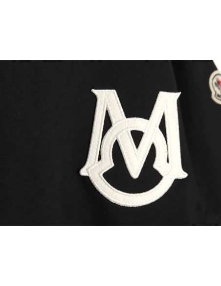 Moncler M letter cat ear logo round neck short-sleeved T-shirt,Moncler