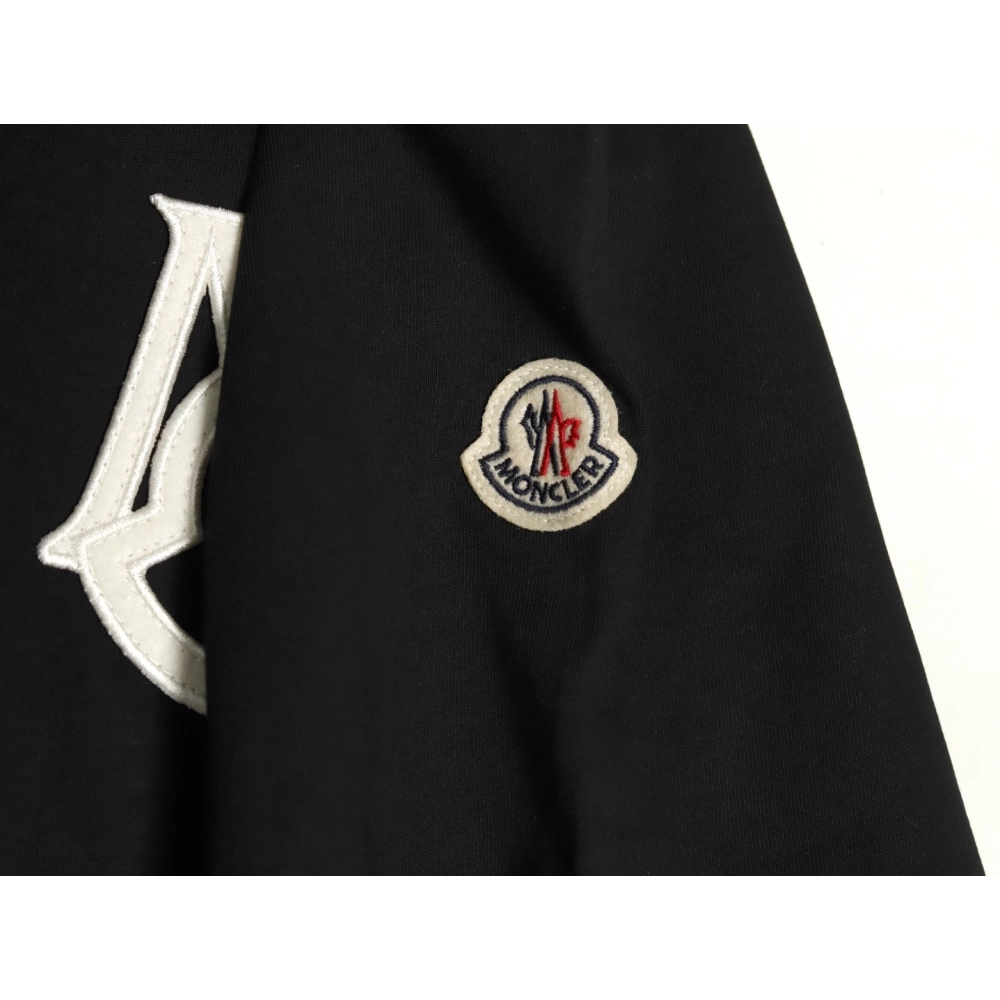 Moncler M letter cat ear logo round neck short-sleeved T-shirt,Moncler