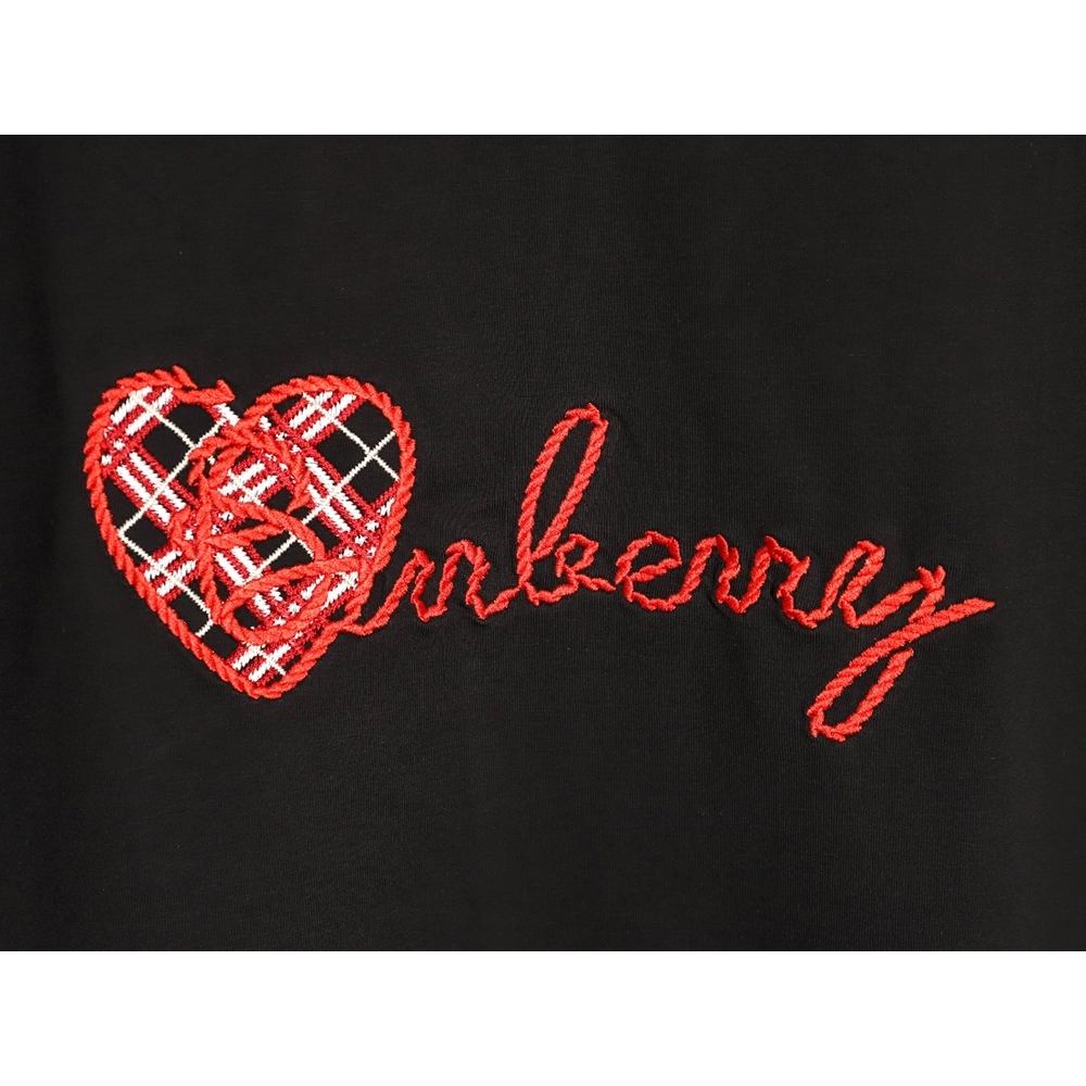 Burberry Heart Letter Embroidered Round Neck Short Sleeve T-shirt TSK2,Burberry