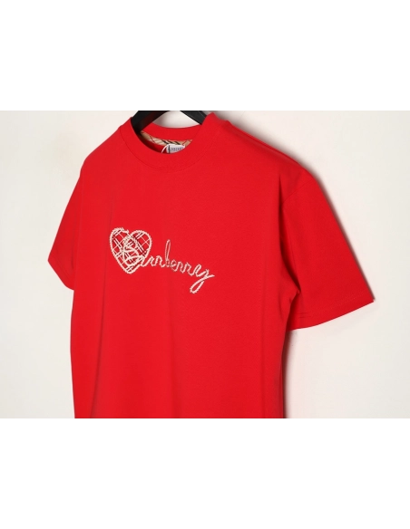Burberry Heart Letter Embroidered Round Neck Short Sleeve T-shirt TSK1,Burberry