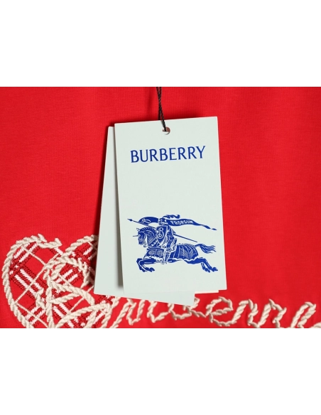 Burberry Heart Letter Embroidered Round Neck Short Sleeve T-shirt TSK1,Burberry