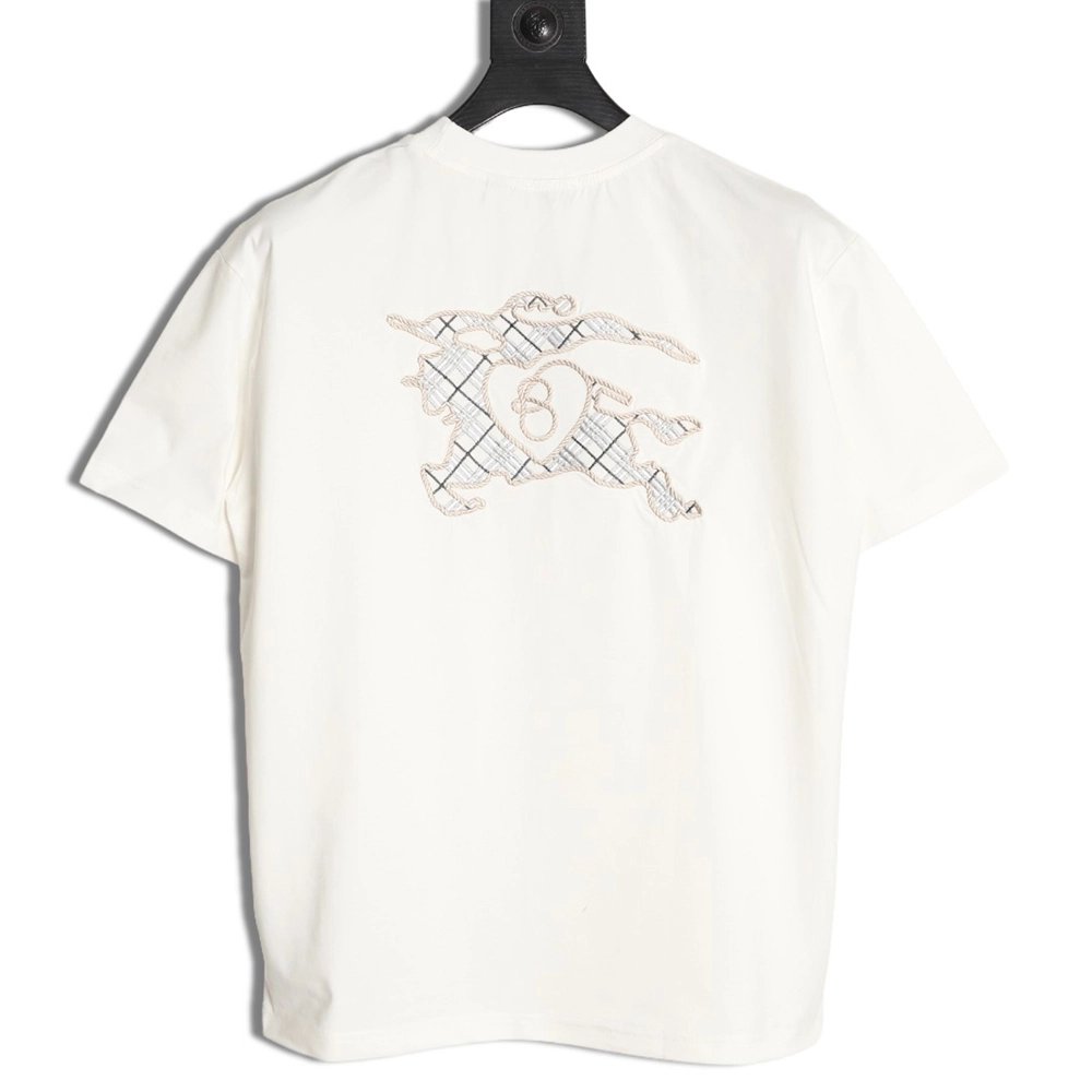 Burberry Warhorse Embroidered Round Neck Short Sleeve T-Shirt,Burberry