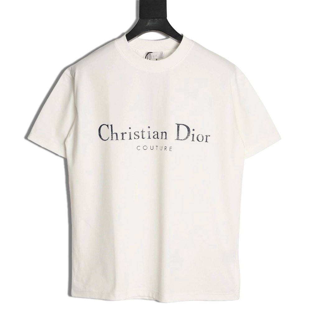 Dior gradient letter round neck short sleeve T-shirt,Dior