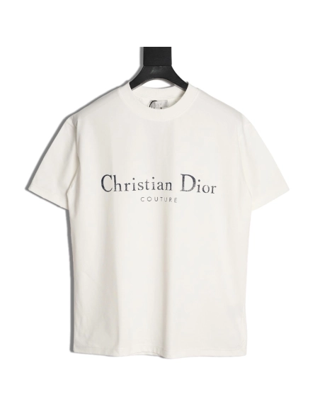 Dior gradient letter round neck short sleeve T-shirt,Dior