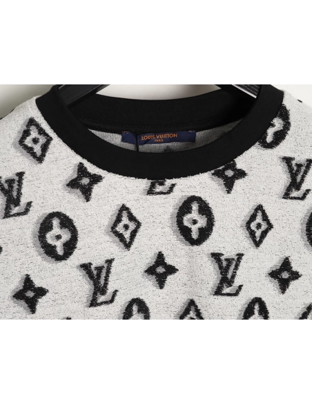 Louis Vuitton all-over monogram logo jacquard towel T-shirt TSK1,Louis Vuitton