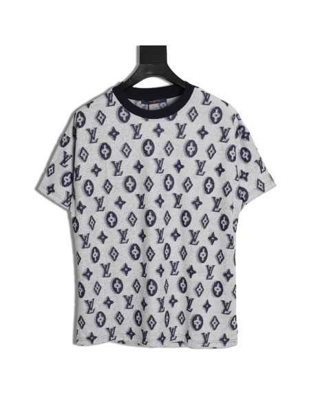 Louis Vuitton all-over monogram logo jacquard towel T-shirt,Louis Vuitton