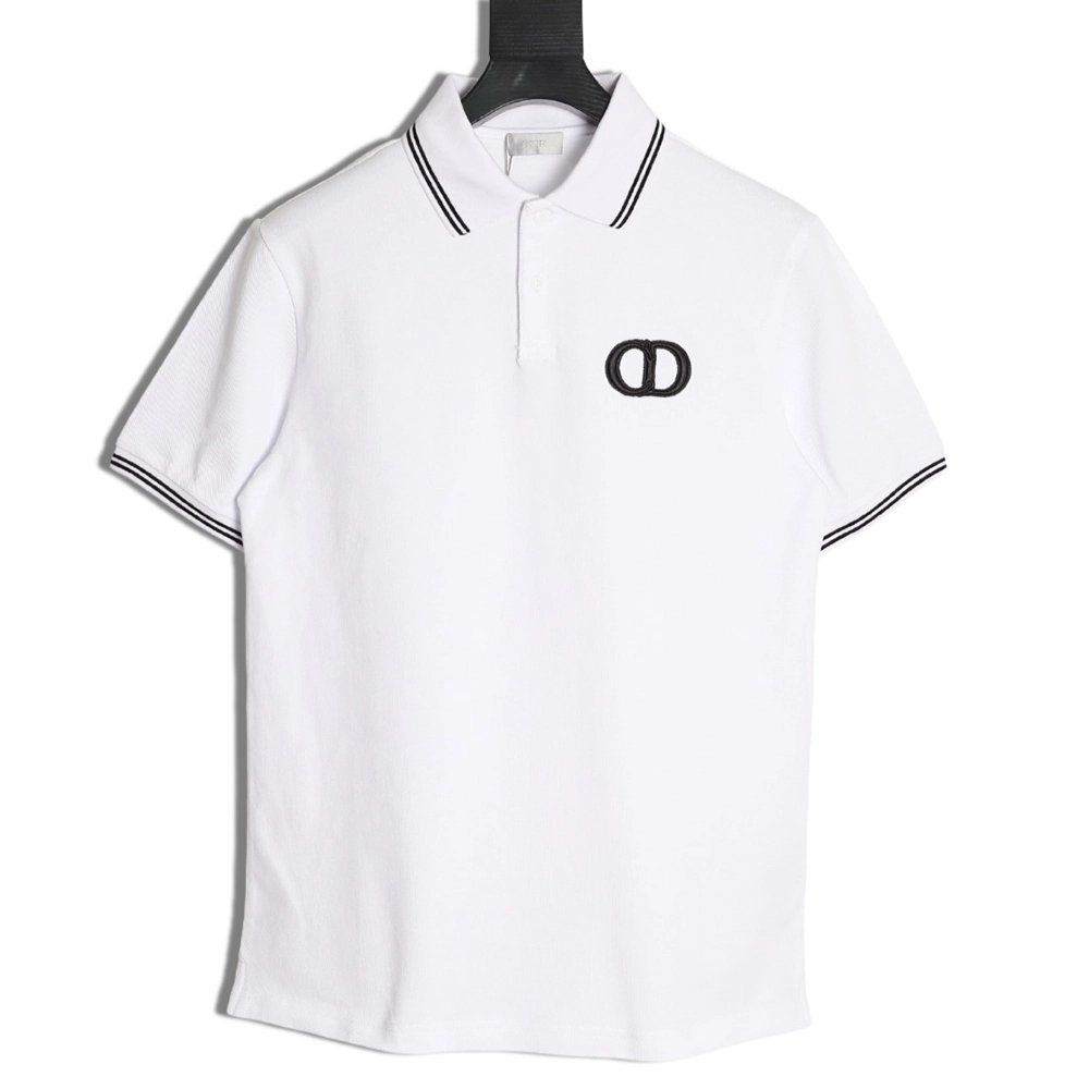 Dior embroidered logo short-sleeved polo shirt,Dior
