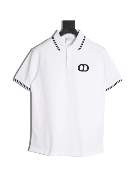Dior embroidered logo short-sleeved polo shirt,Dior