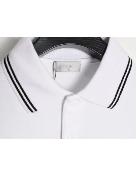 Dior embroidered logo short-sleeved polo shirt,Dior