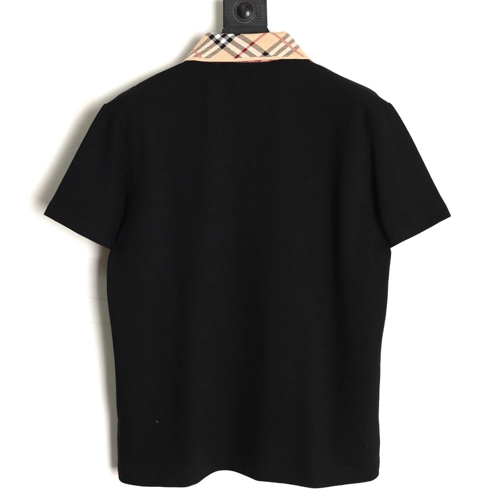 Burberry leather logo short-sleeved polo shirt TSK1,Burberry