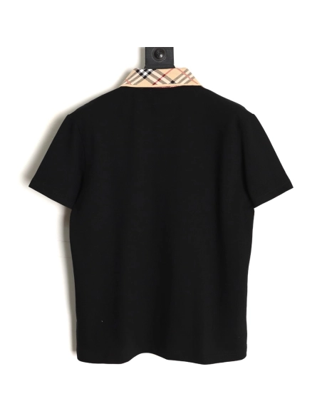 Burberry leather logo short-sleeved polo shirt TSK1,Burberry