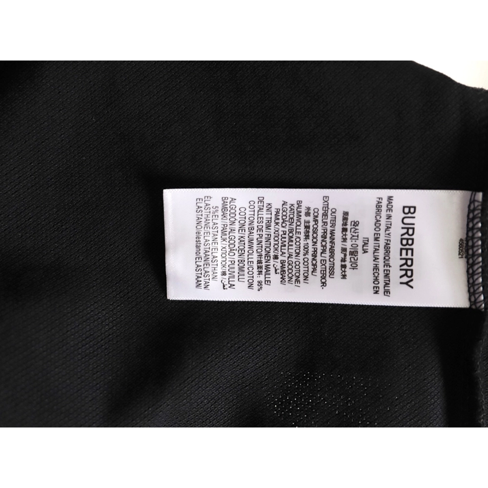 Burberry leather logo short-sleeved polo shirt TSK1,Burberry
