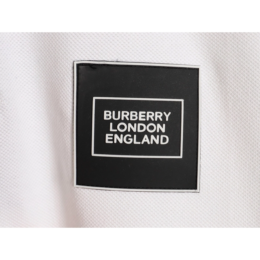 Burberry leather logo short-sleeved polo shirt,Burberry