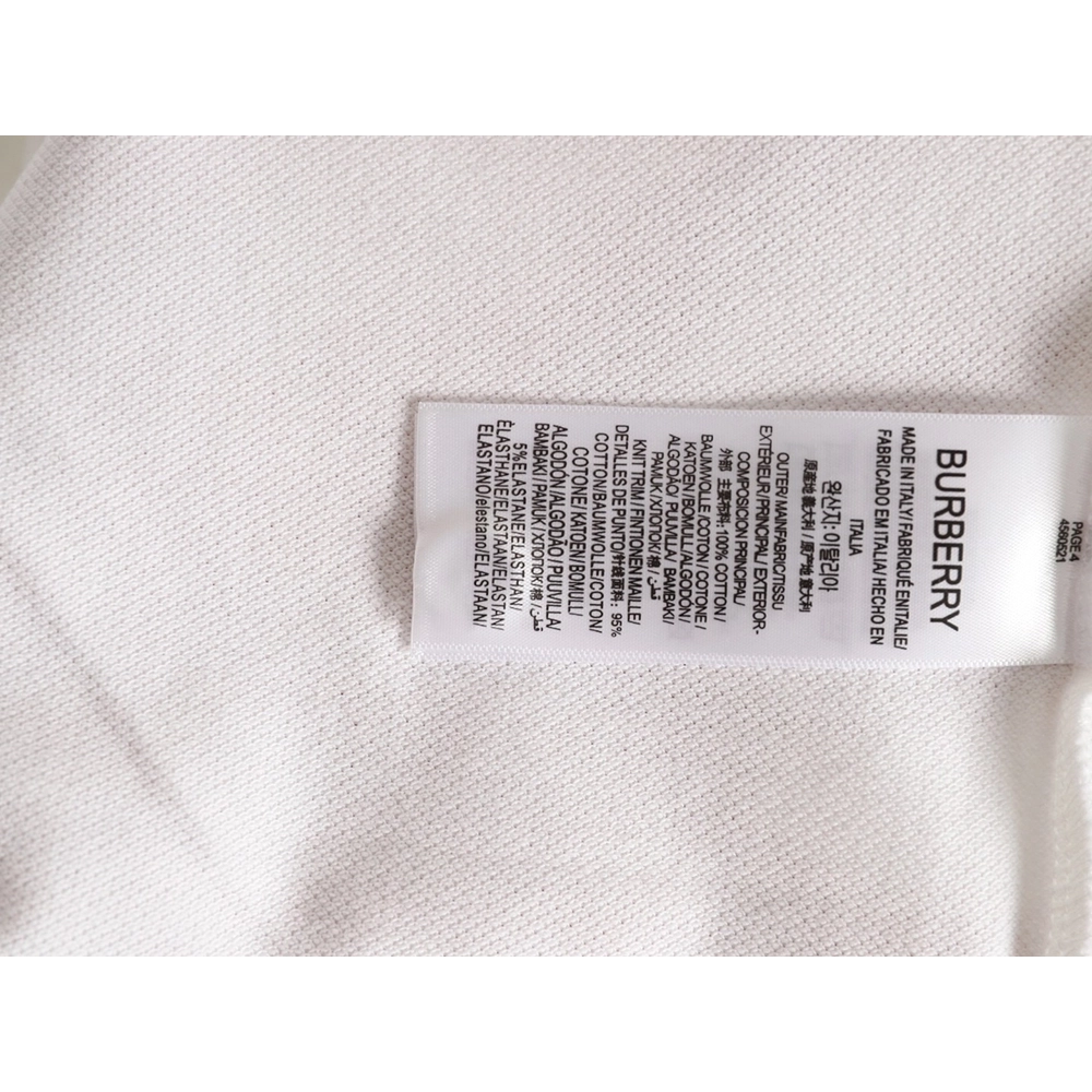 Burberry leather logo short-sleeved polo shirt,Burberry