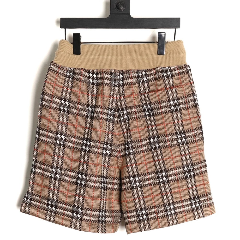 Burberry Yellow Check Cotton Blend Check Shorts,Burberry