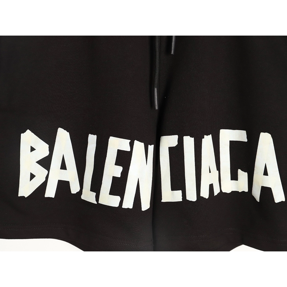 Balenciaga masking tape printed shorts TSK1,Balenciaga
