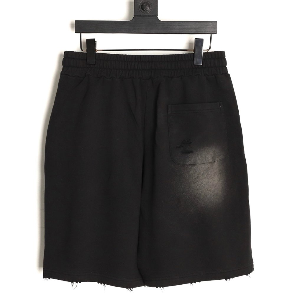 Balenciaga fuzzy cola distressed ripped shorts,Balenciaga