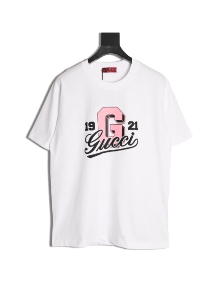 Gucci 1921 lettering logo short sleeves,Gucci