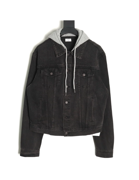 Celine paneled hooded denim jacket TSK1,Celine