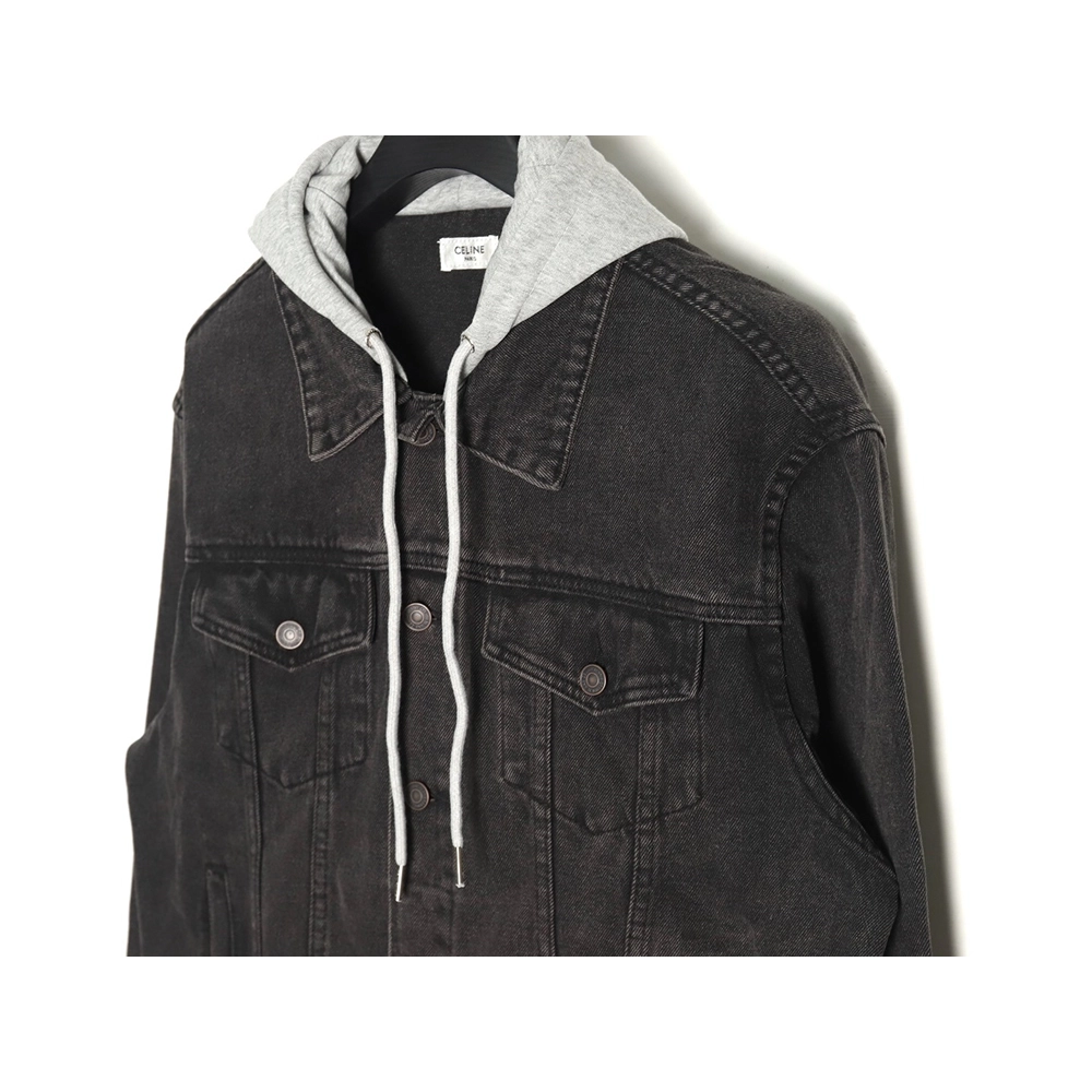 Celine paneled hooded denim jacket TSK1,Celine