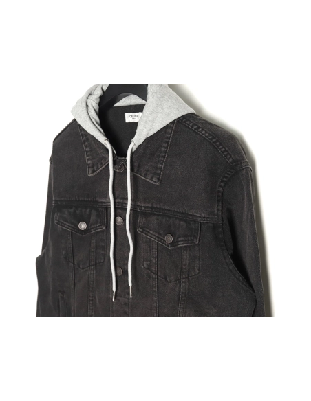 Celine paneled hooded denim jacket TSK1,Celine