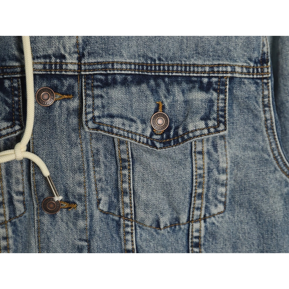 Celine paneled hooded denim jacket,Celine