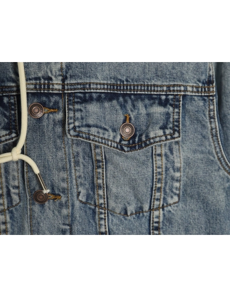 Celine paneled hooded denim jacket,Celine