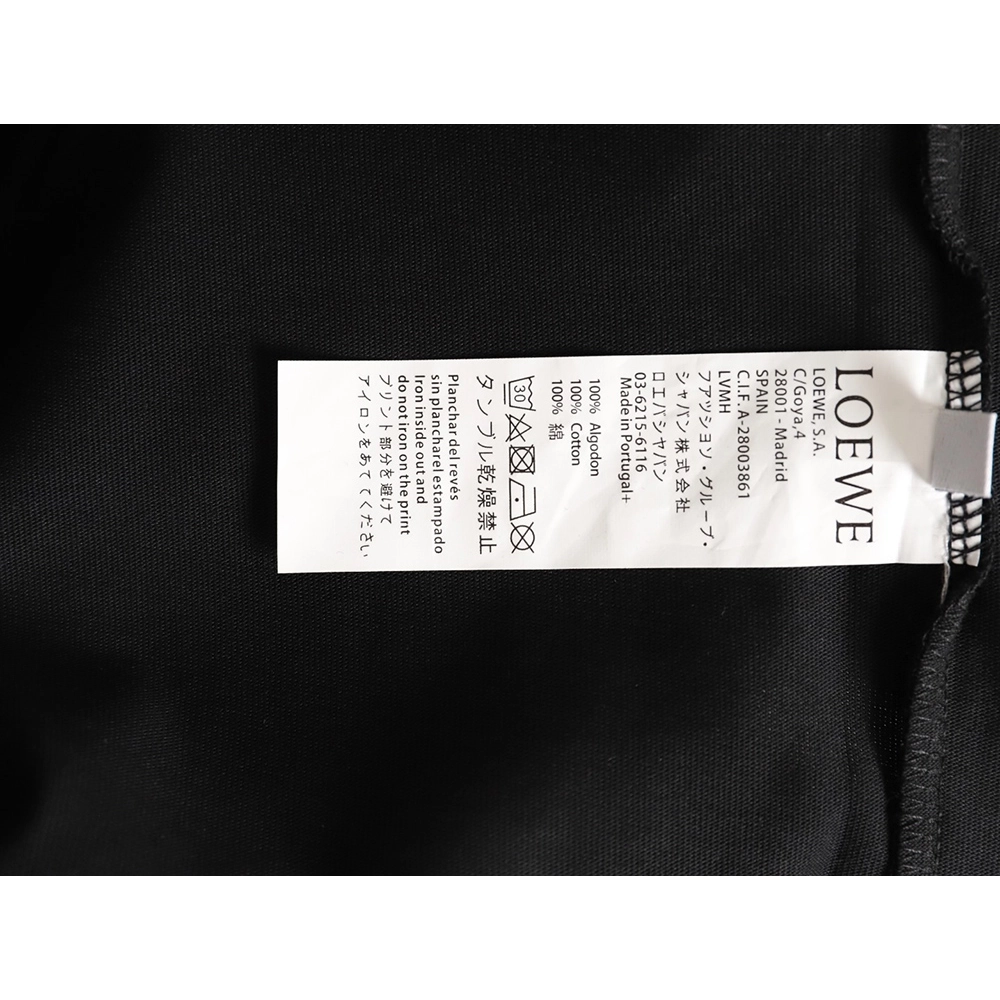 Loewe cuff logo embroidered short-sleeved T-shirt TSK2,Loewe