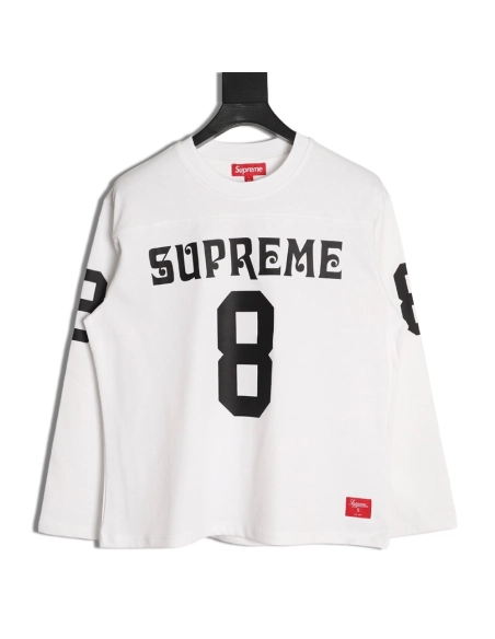 Supreme No. 8 Sanskrit font long-sleeved T-shirt,Supreme