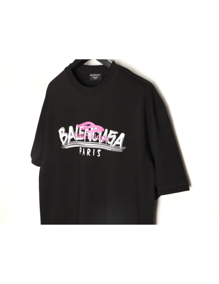 Balenciaga 3M printed lettering logo short sleeves TSK1,Balenciaga