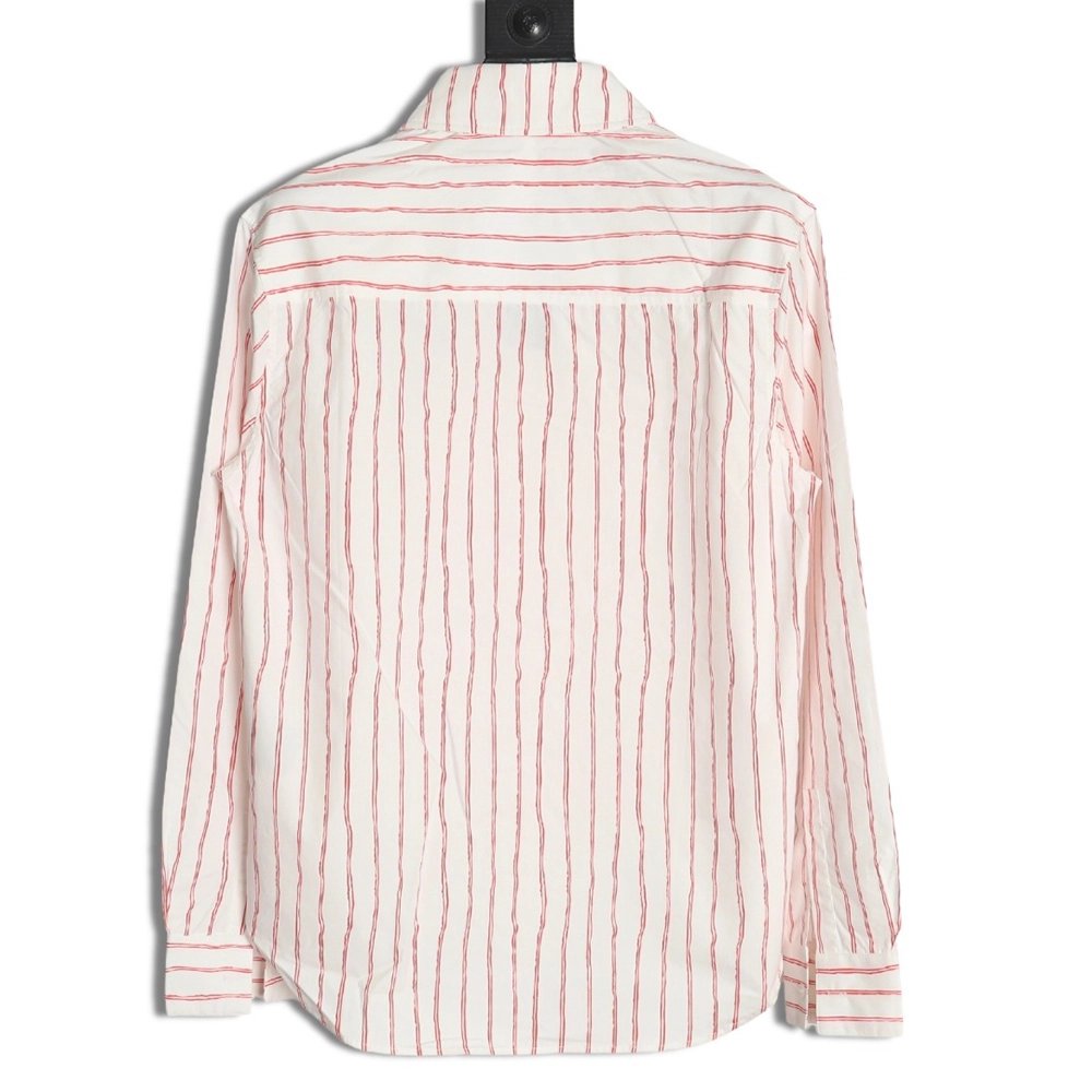 Dior striped shirt with pocket embroidery,Dior