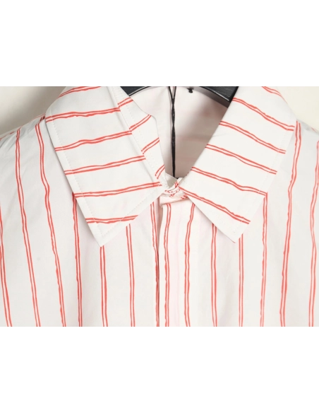 Dior striped shirt with pocket embroidery,Dior