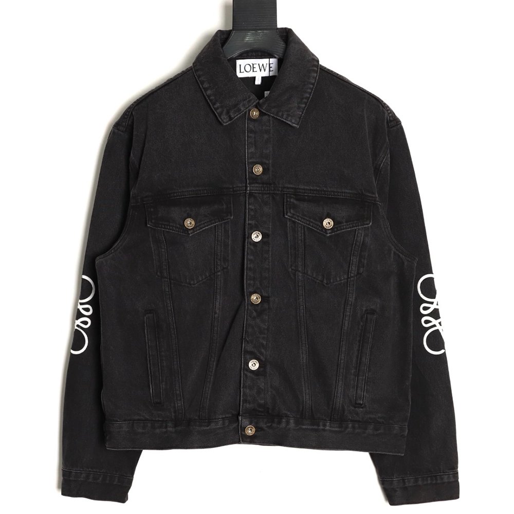 Loewe denim embroidered denim jacket,Loewe