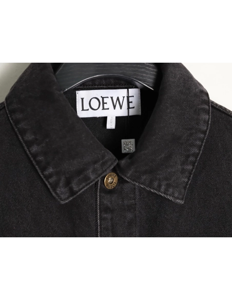 Loewe denim embroidered denim jacket,Loewe