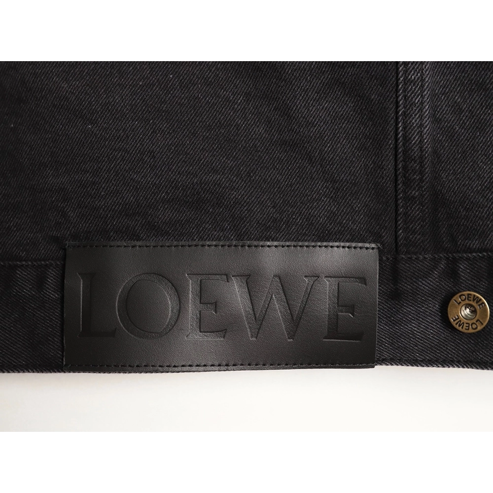 Loewe denim embroidered denim jacket,Loewe