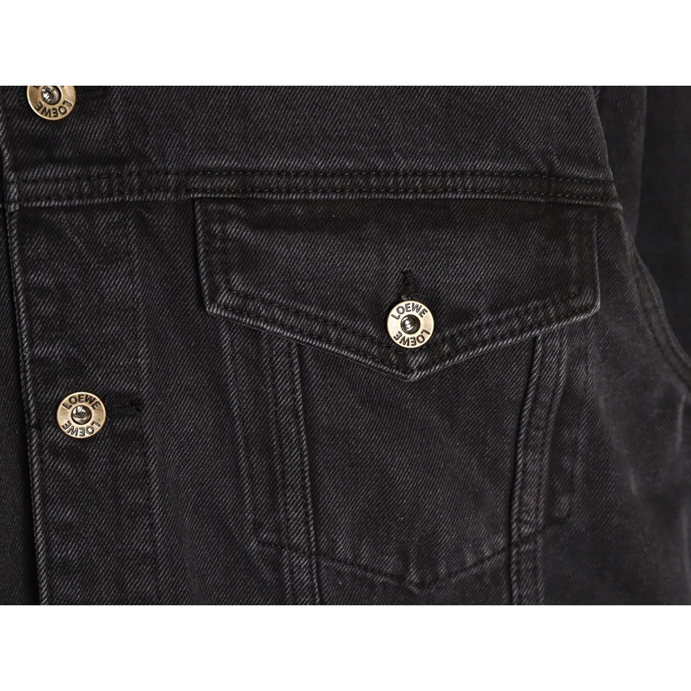 Loewe denim embroidered denim jacket,Loewe
