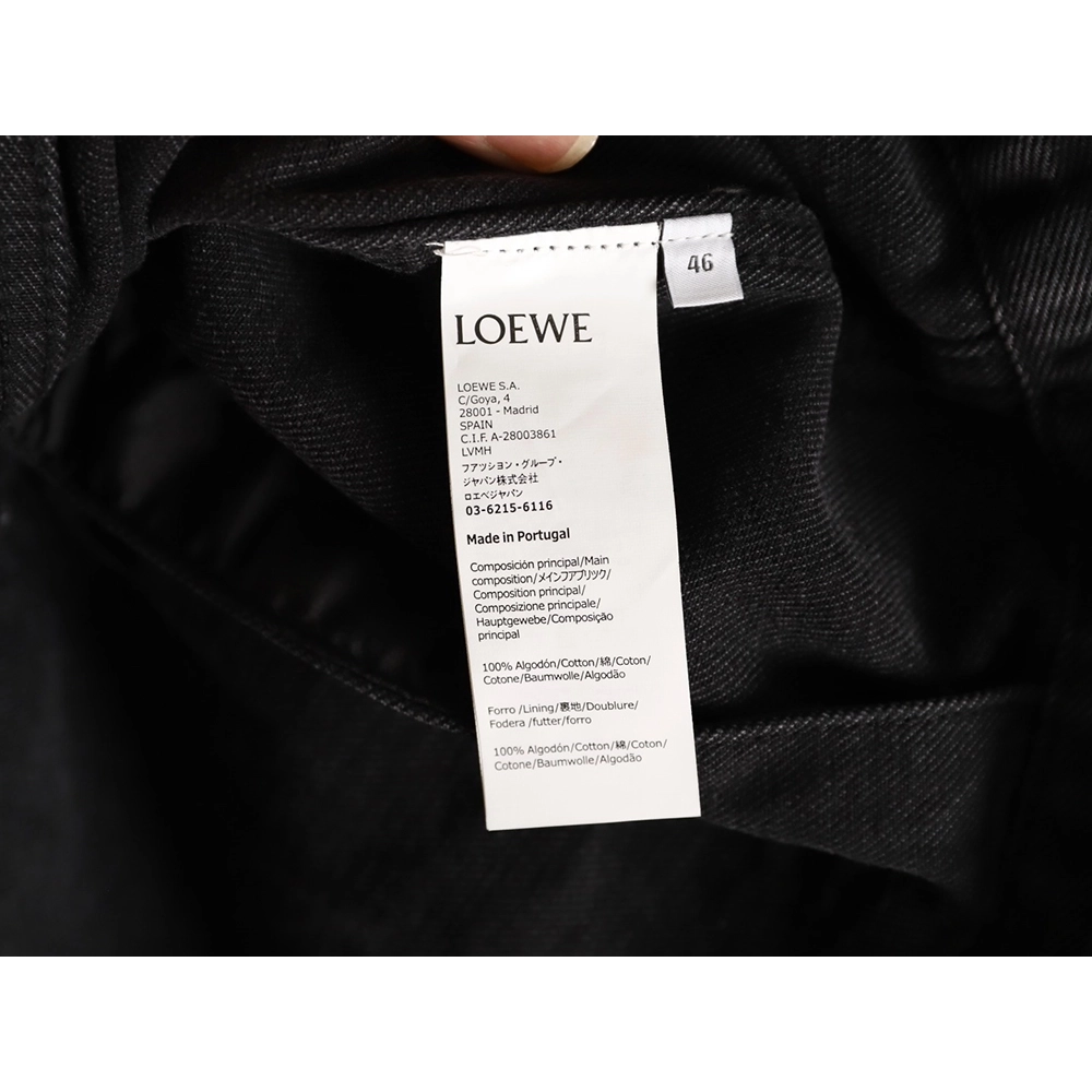 Loewe denim embroidered denim jacket,Loewe