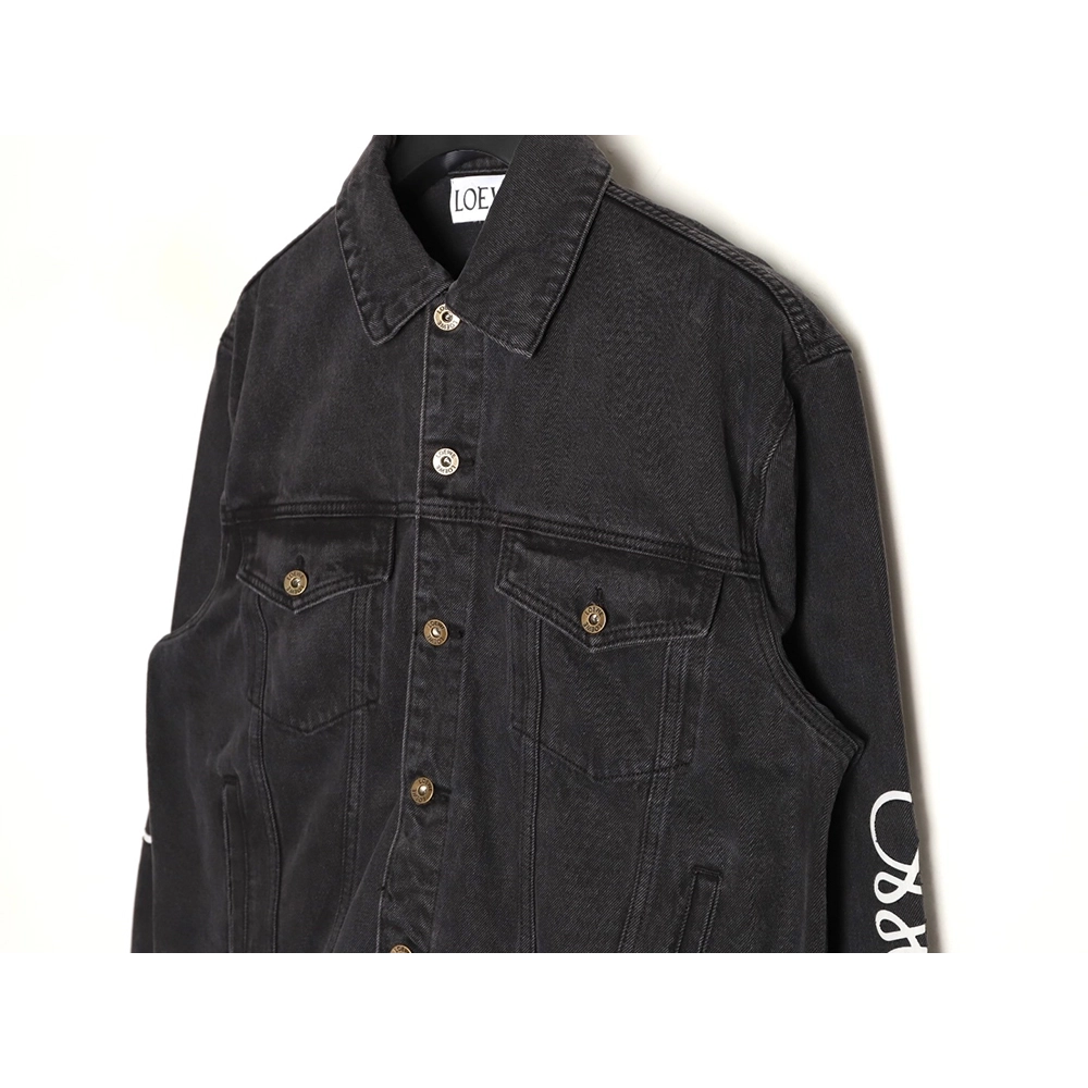 Loewe denim embroidered denim jacket,Loewe
