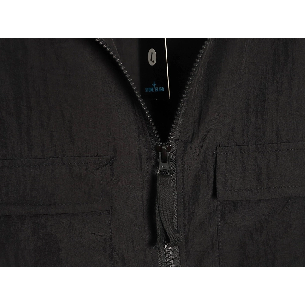 Stone Island solid color logo patch lapel zipper sun protection jacket,Stone Island