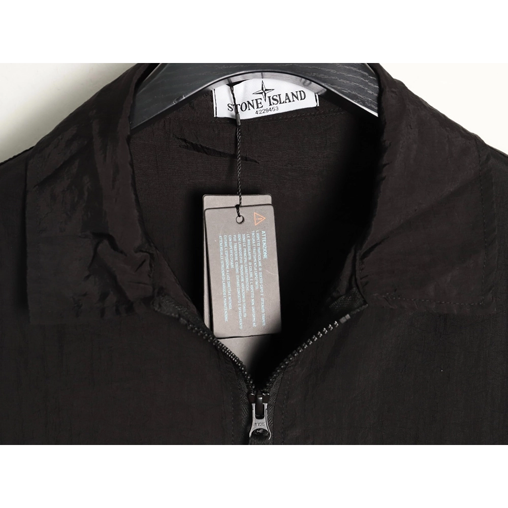 Stone Island solid color logo patch lapel zipper sun protection jacket,Stone Island