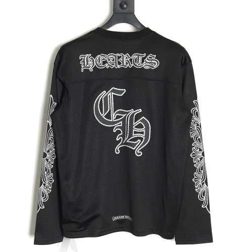 Chrome Hearts Sanskrit mesh hockey long-sleeved T-shirt TSK1,Chrome Hearts