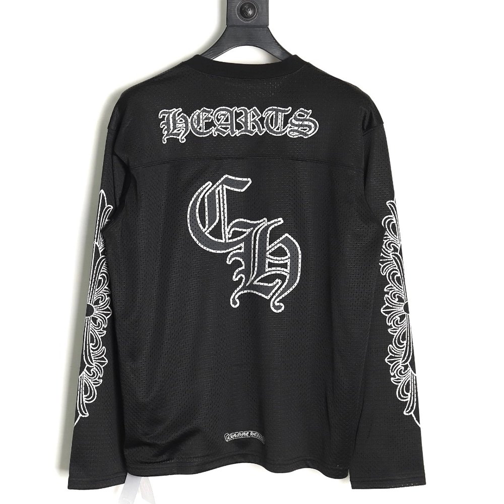 Chrome Hearts Sanskrit mesh hockey long-sleeved T-shirt TSK1,Chrome Hearts
