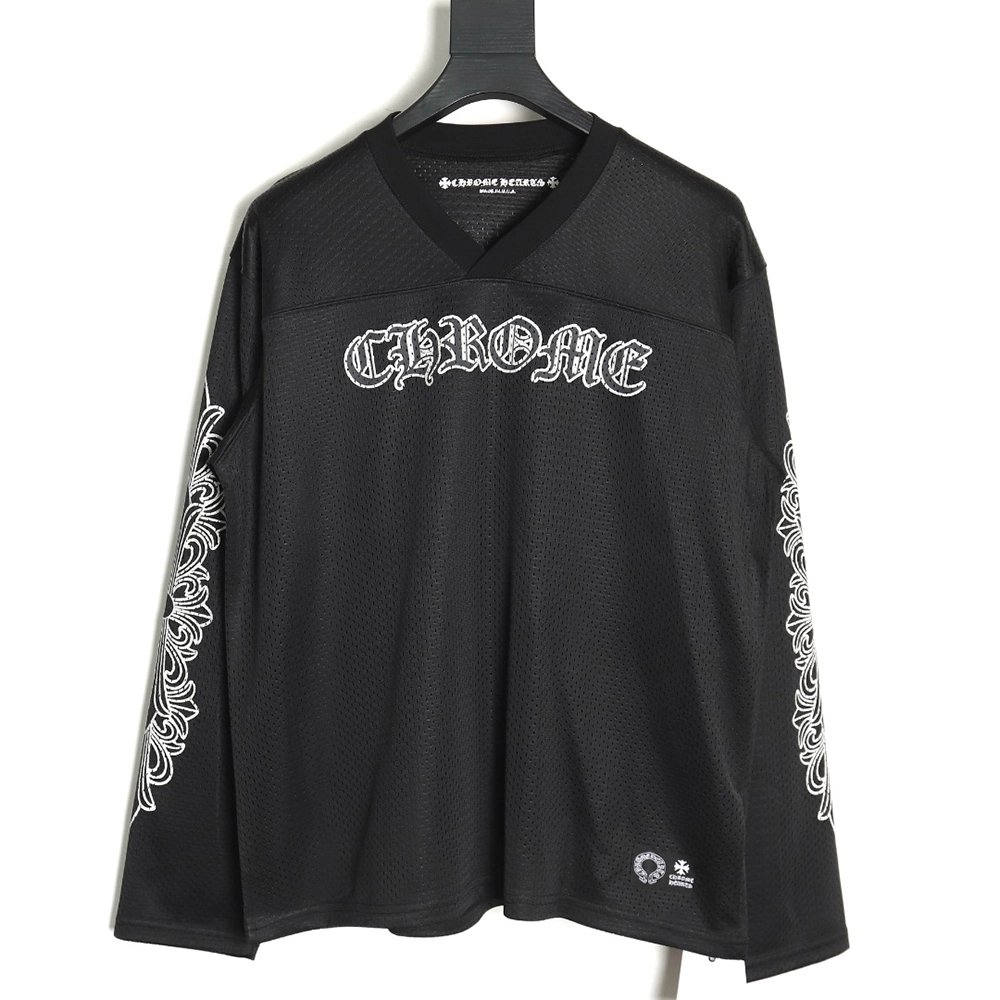 Chrome Hearts Sanskrit mesh hockey long-sleeved T-shirt TSK1,Chrome Hearts