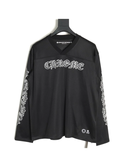 Chrome Hearts Sanskrit mesh hockey long-sleeved T-shirt TSK1,Chrome Hearts