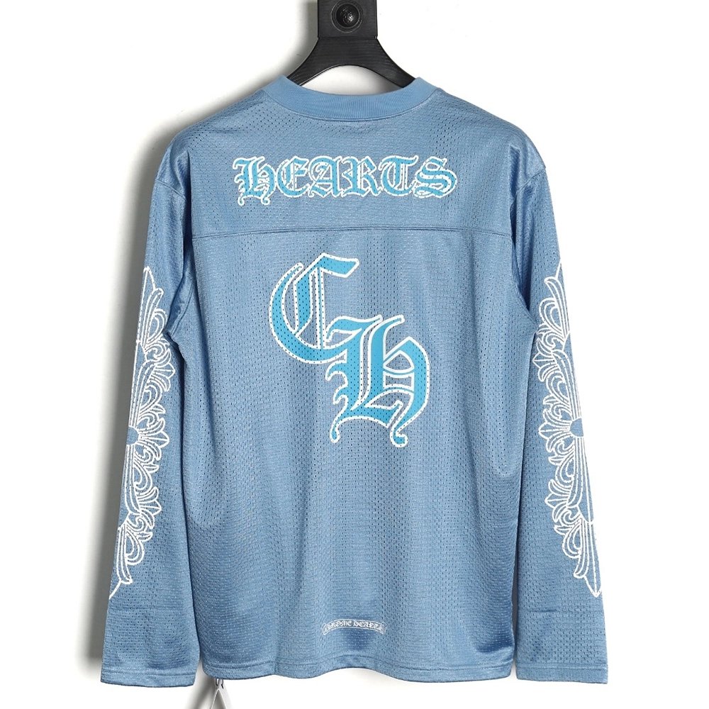 Chrome Hearts Sanskrit mesh hockey long-sleeved T-shirt,Chrome Hearts