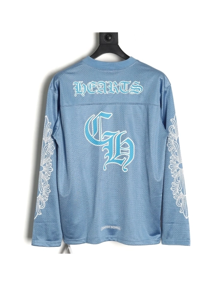 Chrome Hearts Sanskrit mesh hockey long-sleeved T-shirt,Chrome Hearts