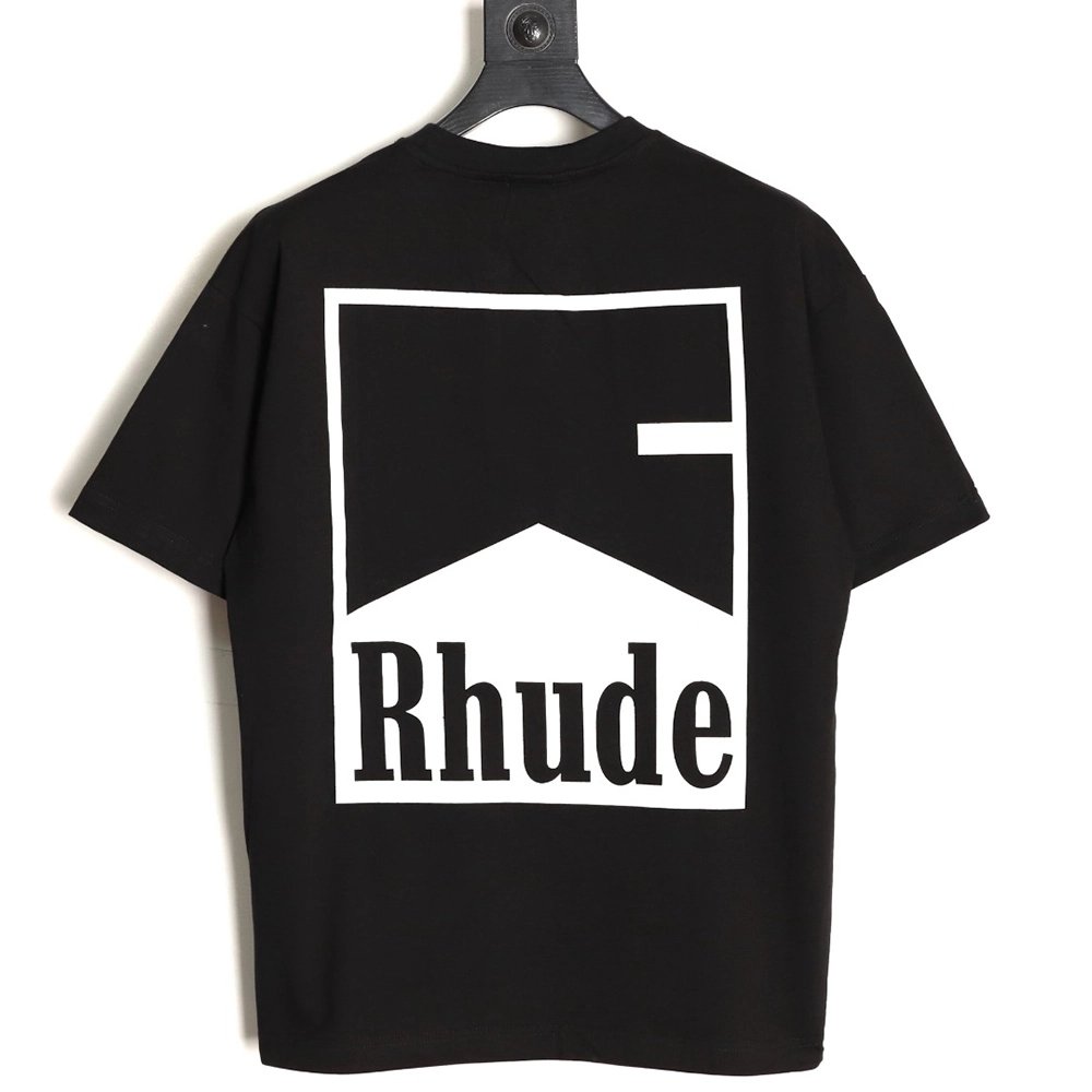 Rhude Marlboro retro logo print slogan short-sleeved T-shirt,Rhude