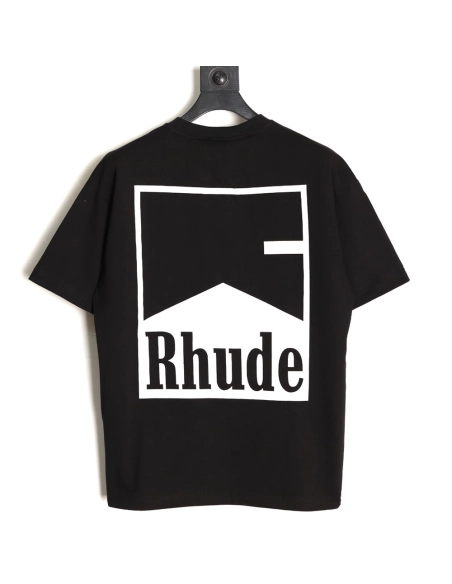 Rhude Marlboro retro logo print slogan short-sleeved T-shirt,Rhude