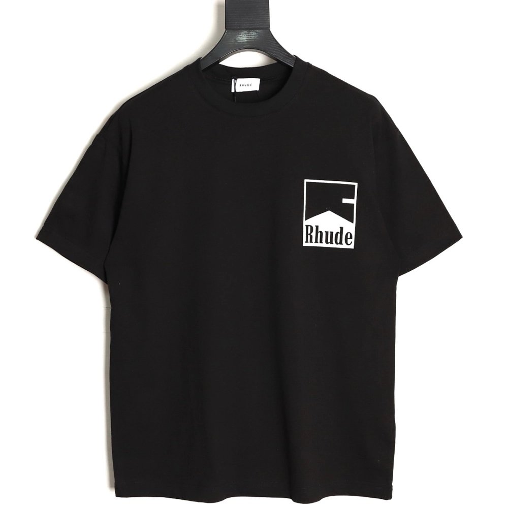 Rhude Marlboro retro logo print slogan short-sleeved T-shirt,Rhude