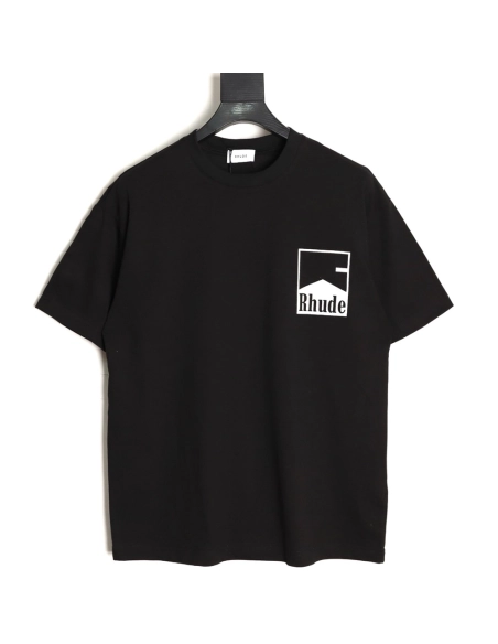 Rhude Marlboro retro logo print slogan short-sleeved T-shirt,Rhude